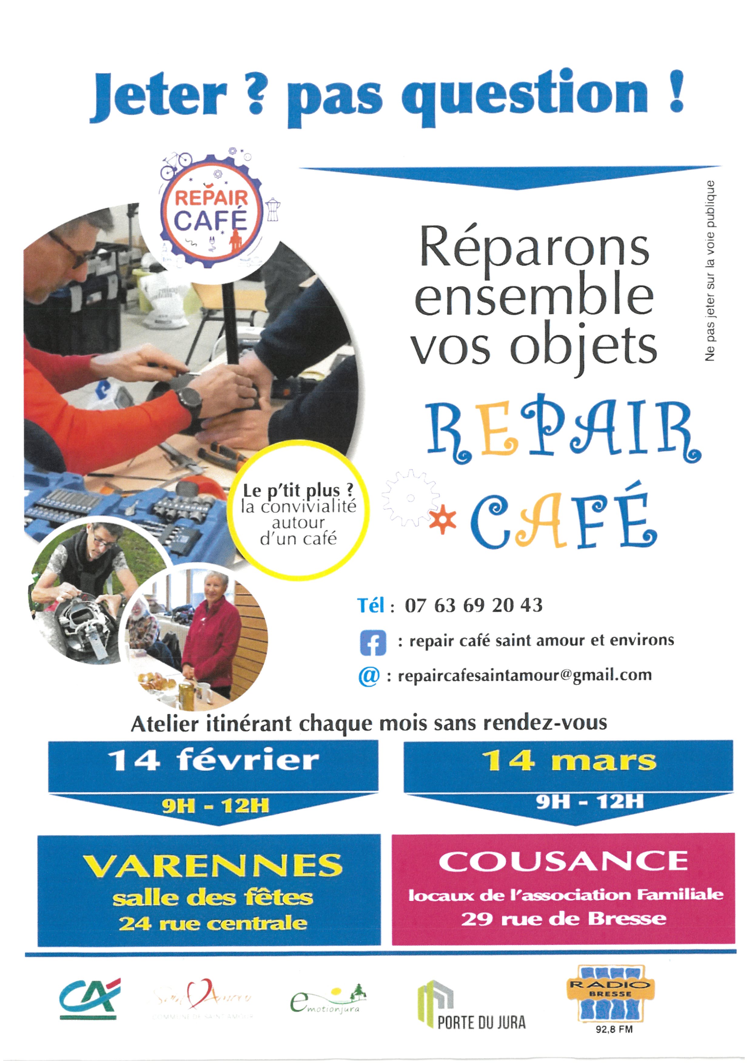 Affiche Repair café 14 02 26 et 14 03 26