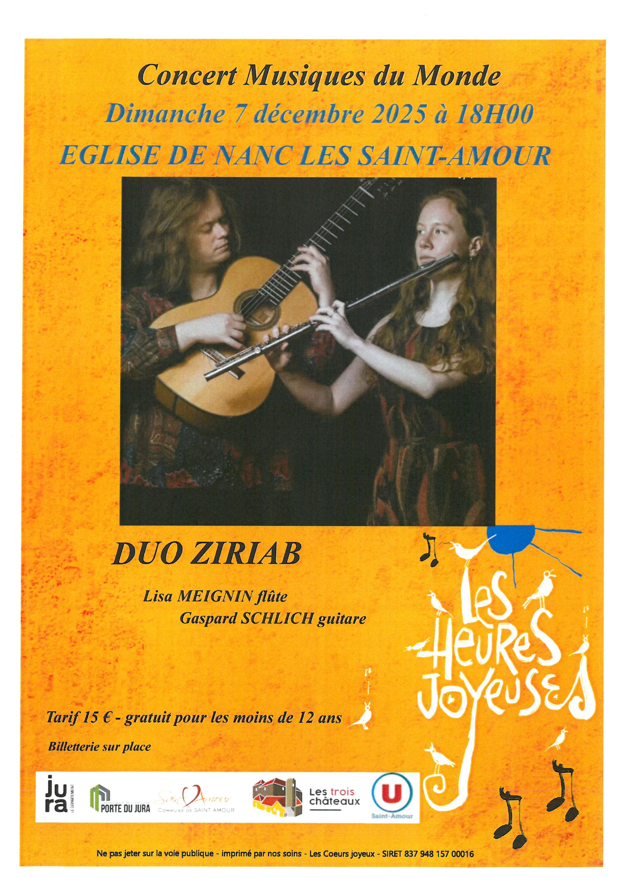 Eglise Nanc les St Amour 07 décembre 25 concert Musiques du Monde