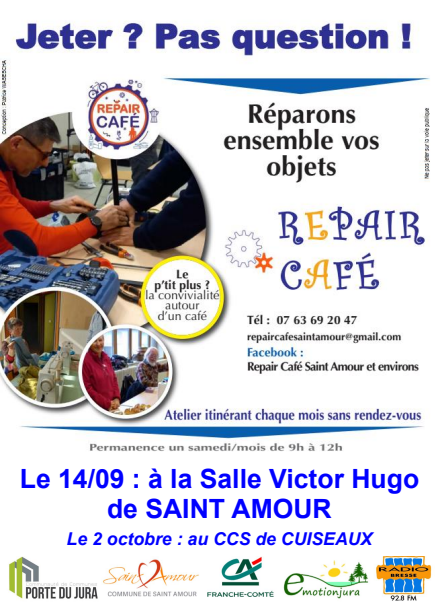 2024.09.14 Permanence du Repair Café à St Amour le 14 septembre