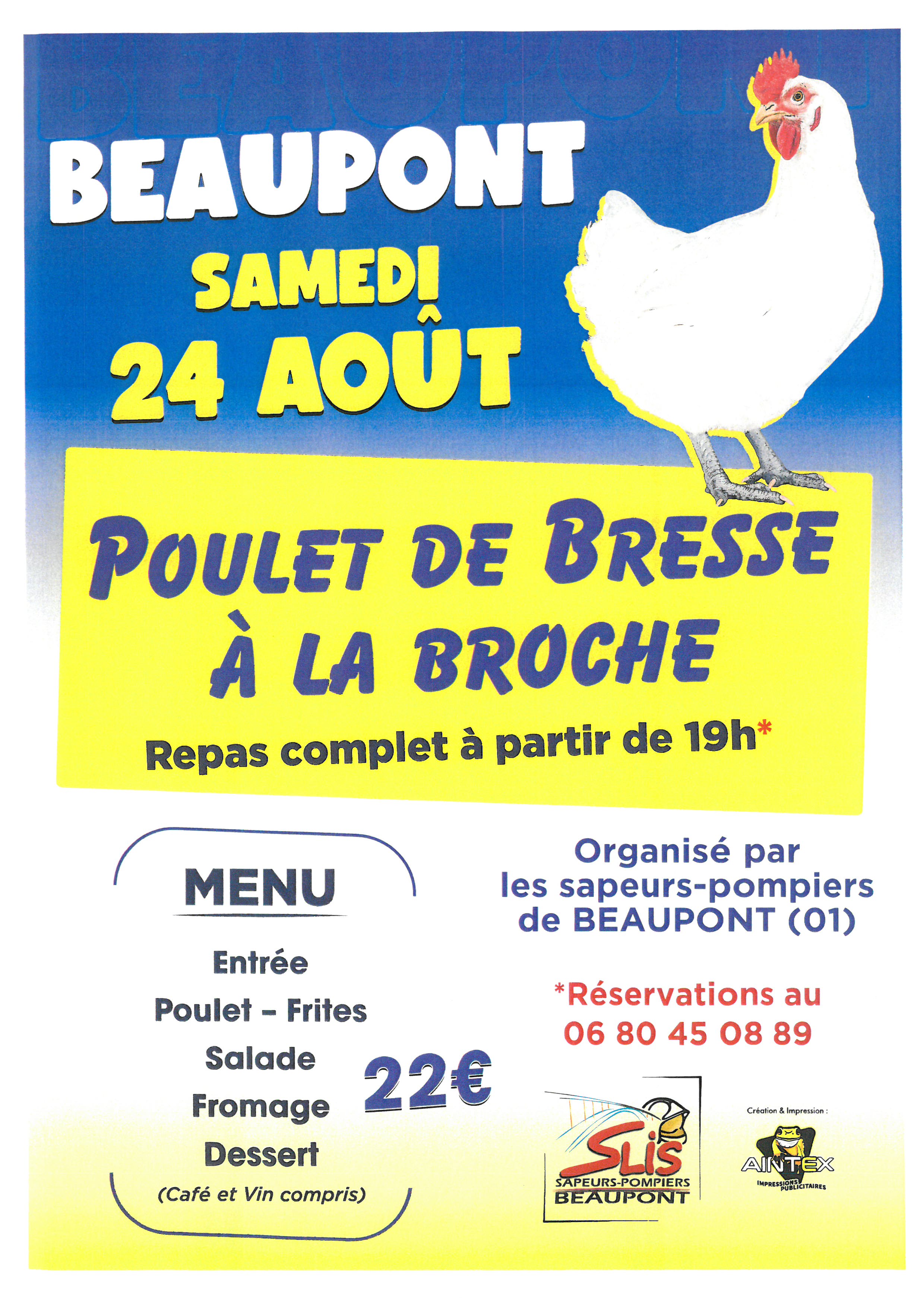 Affiche Poulet de Bresse Beaupont 24 08 24
