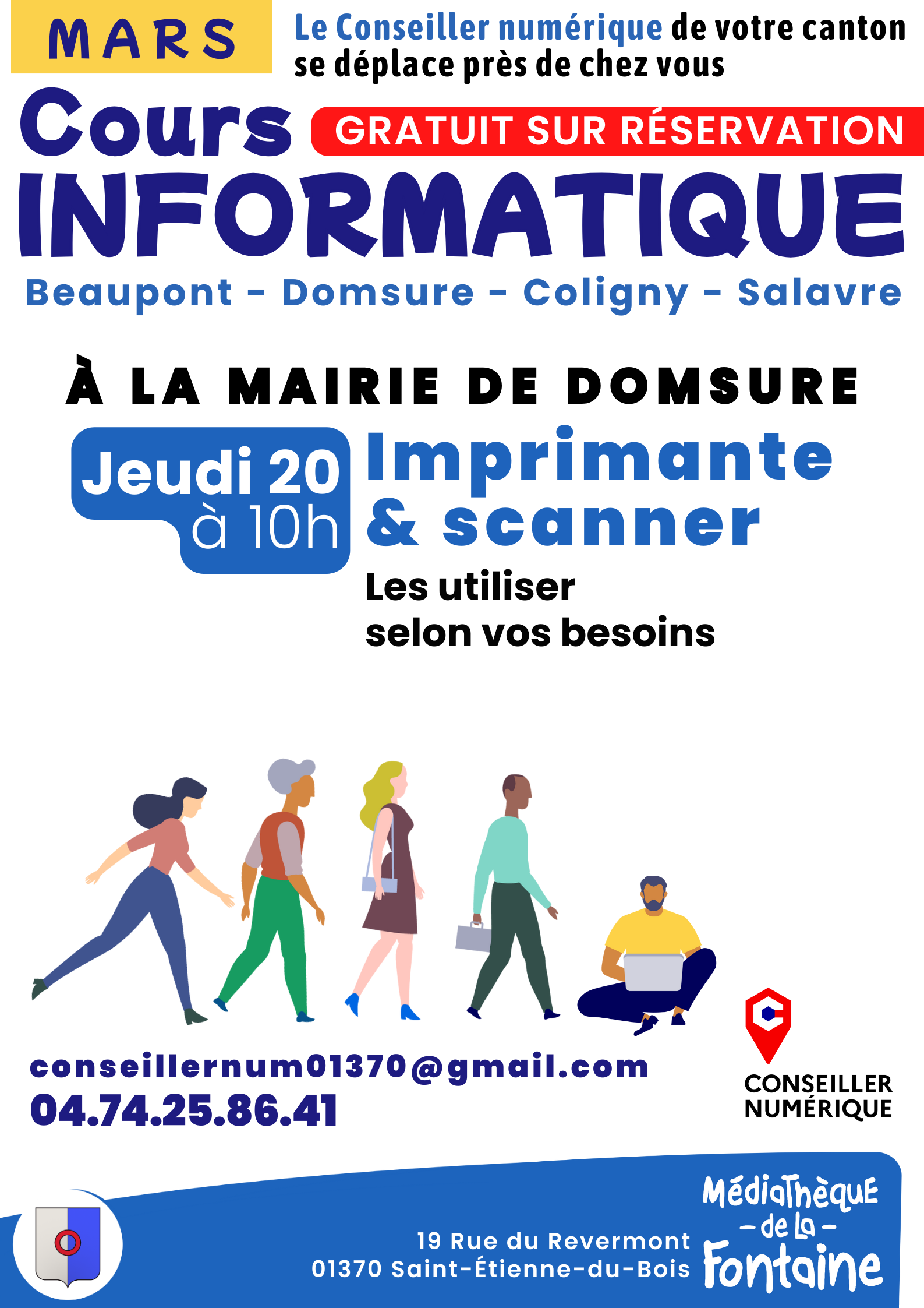 Cours informatique mars 2025 en communes DOMSURE